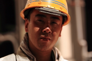 炼钢工人的风采