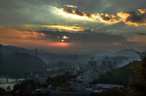 晚霞夕阳红