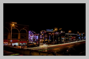 夜景美丽的光影